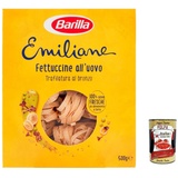 3x Barilla Pasta all' Uovo Le Emiliane Fettuccine, Pasta mit Ei 500g+Polpa 400g