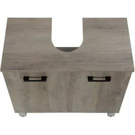 WELLTIME Waschbeckenunterschrank Florenz 2 Tür 59 x 60 x 30 cm Grau