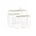 SoBuy Bartisch 5-teilig 120 x 75 x 75 cm Weiß-Natur
