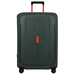 Hartschalen-Trolley SAMSONITE "ESSENS CIRCULAR, verschiedene Größen", Gr. B/H/T: 52cm x 75cm x 33cm 111 l, grün (grün, orange), Polypropylen, Koffer, digitaler Produktpass für Transparenz des gesamten Produktlebenszyklus