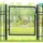 Songmics Gartentor 106 x 90 cm Grau/Stahl