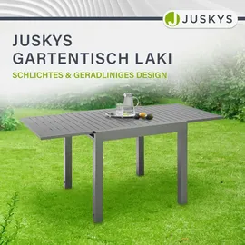 Juskys Laki Gartentisch 70 x 70 x 70 cm Anthrazit