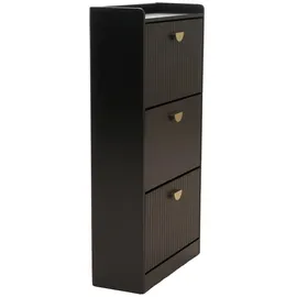 Mendler HWC-O39 60 x 117 x 24 cm Holzoptik schwarz
