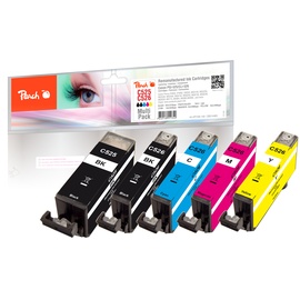 Peach Tinte GI-525/CLI-526, Multi-Pack Black/Cyan/Magenta/Yellow