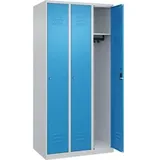 Californian Products CP Spind Classic Plus lichtblau, lichtgrau 080000-30 S10020, 3 Schließfächer 90,0 x 50,0 x 185,0 cm