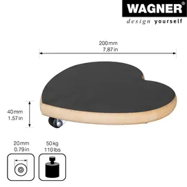 Wagner Pflanzenroller Black Heart Ø 20 x 4 cm