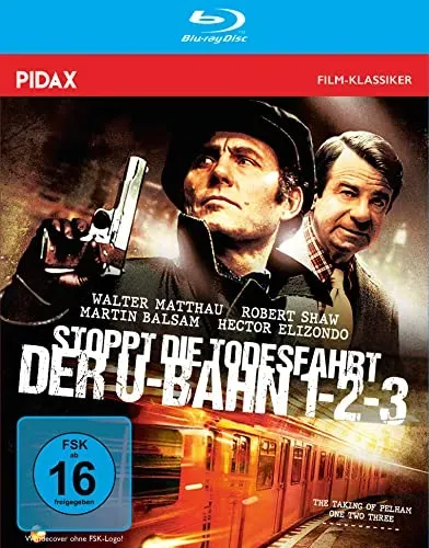 Stoppt die Todesfahrt der U-Bahn 1-2-3 (The Taking of Pelham One Two Three) / Spannender Kultthriller mit Starbesetzung (Pidax Film-Klassiker) [Blu-ray] (Neu differenzbesteuert)