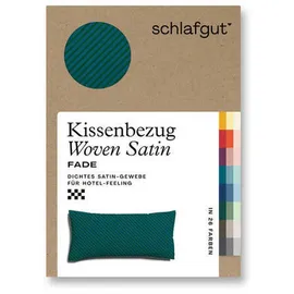 schlafgut Kissenbezug Woven Fade 40 x 80 cm Petrol