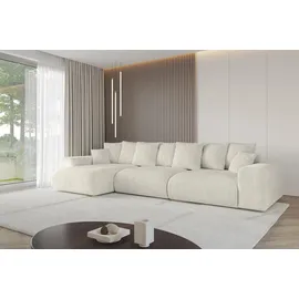 altdecor Ecksofa Cord 2-Sitzer Creme