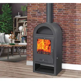 moeby24 Kaminofen Klassik Stahl Anthrazit