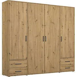 Rauch Drehtürenschrank VOYAGER 187 x 194 x 53 cm Braun/Grau