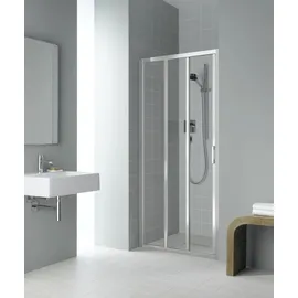Kermi Gleittür Liga G3L 0900x2000, silber mattglanz ESG klar LIG3L090201AK