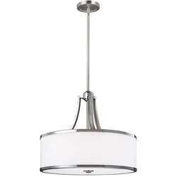 Prospect Park Pendelleuchte, 4-flammig, Satin-Nickel mit Chrom - FE-PROSPECT-PARK-4P