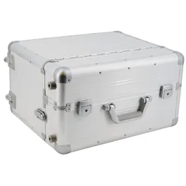 SONOVO Pilotenkoffer XXL Excelsior Aluminium silber ca. 50 x 42 x 25,5 cm 45165 - Silber