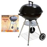 XL Kugelgrill ∅43x72cm Holzkohlegrill Standgrill Grillwagen Rundgrill BBQ Grill