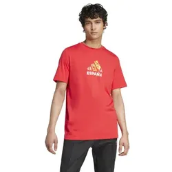 adidas für Herren. IW0186 Spanien Fan-T-Shirt rot (M), Lässig, Baumwolle, Kurzarm