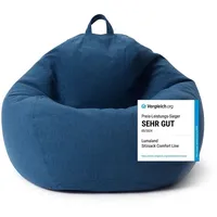 Lumaland Sitzsack Comfort Line Navy Drinnen Rund