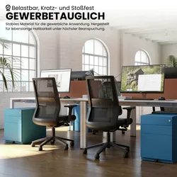 Bisley Cito Konferenztisch 240x120 cm, Tischplatte in Nussbaum, U-Gestell in Weiß - Besprechungstisch & Meetingtisch, großer Chef Schreibtisch
