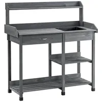 MCombo Pflanztisch 0458EY mit Waschbecken 115 x 45 x 121 cm grau