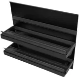 Kesseböhmer Küchenorganizer-Set Linero MosaiQ EasyLine Küchenreling 600 - 1800 mm, Folienabroller schwarz