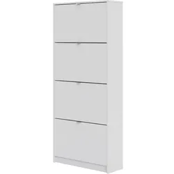Shane Schuhschrank 4 Klapptüren 2R weiss.
