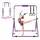 Vevor Gymnastikstange für Kinder mit 63,5 kg Tragkraft, Klappbares Turnreck mit Turnringen, Höhenverstellbare Turnstange für Indoor- und Outdoor-Training, Heimtrainingsgerät für Kinderturnen, Lila