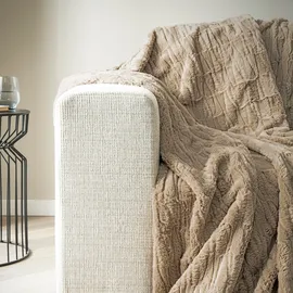 Bugatti Wohndecke bugatti "bugatti Wohndecke Felloptik", beige B:150cm L:200cm, Polyester, Wohndecken, Wohndecke, besonders weich