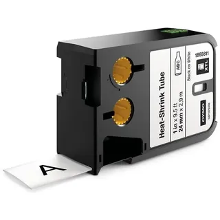 Dymo XTL Schrumpfschlauch | Endlosband | 24 mm x 2.70 m | schwarz auf weiß