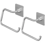 WZKALY Toilettenpapierhalter ohne Bohren Edelstahl, 2 Stück, Silber