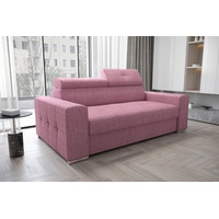 JVmoebel Sofa Designer Zweisitzer Couch Polster Textil Leder Sofa Design 2 Sitzer, Made in Europe rosa