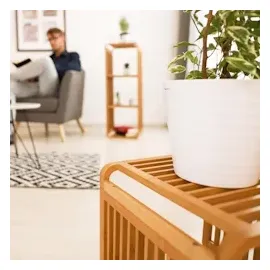 Relaxdays Beistellregal braun 33,0 x 33,0 x 64,7 cm, 1 St.