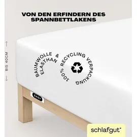 schlafgut Easy Jersey Elasthan Boxspring 120 x 200 - 130 x 220 cm full white