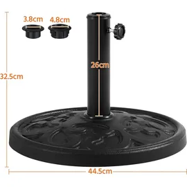 Yaheetech Schirmständer Metall bis 48 mm Bronze