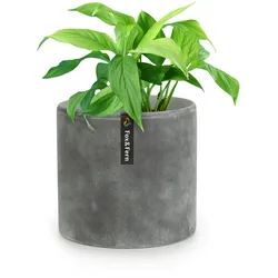 Venlo Blumentopf Polystone in- und outdoor 3 GrößenDunkelgrauer Zement