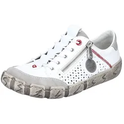Slip-On Sneaker, mit Sohle im Used-Look, Freizeitschuh, Halbschuh, Schlupfschuh, Gr. 42, weiß, , 36761313-42