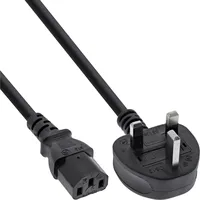 InLine Netzkabel, Netzstecker England auf Kaltgerätestecker C13, 0,5m
