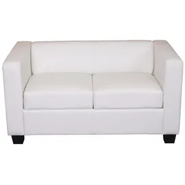 Mendler 2er Sofa Couch Loungesofa Lille ~ Kunstleder, weiß