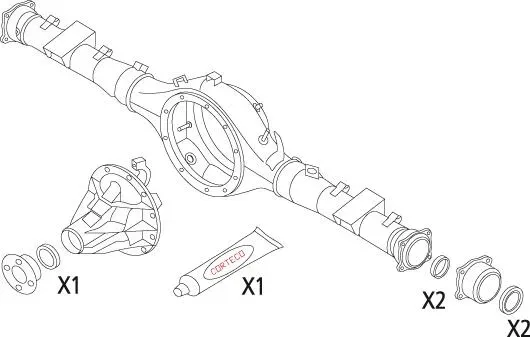 CORTECO Dichtungssatz, Differential 19536184 hinten