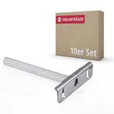 Gedotec Tablarträger 10mm, Regalhalterung unsichtbar CLEVER, 10x Regalträger Schwerlast-Träger Profi Regal-Bodenträger unsichtbar, Schwebende Regal Halterung Wand-Montage Stahl