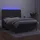 vidaXL Boxspringbett mit Matratze & LED Dunkelgrau 140x200 cm Samt