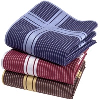 Taschentücher für Herren, Premium-Stoff, 100 % gekämmte Baumwolle, 45 cm x 45 cm, 3 Stück, Modell A20