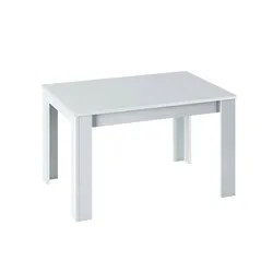 Dmora Ausziehbarer Tisch Midland, Ausziehbare Konsole für Esszimmer, Ausziehbarer Küchentisch mit Verlängerung, 140/190x90h78 cm, Weiß