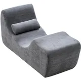 Vevor Chaiselongue Relaxliege Schaumstoff 0 x 0 x 0 cm Grau mit Kissen