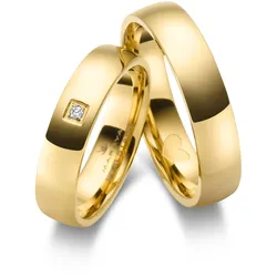 Partnerring MARRYA "Edelstahl Ringe Trauringe Eheringe Partnerringe" Gr. 56, gold (damen ring, gold), Fingerringe, Damen, 56, Edelstahl