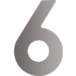 Ziffern Hausnummer 0-9 Höhe 120mm - Edelstahl - 6
