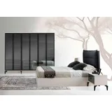 Xlmoebel Schlafzimmer-Set Set Schlafzimmermöbel in Schwarz-Weiß mit Bett Kleiderschrank, (4-tlg., Schlafzimmer-Set 4tlg (Bett + 2x Nachttische + Kleiderschrank), Hergestellt in Europa schwarz|weiß