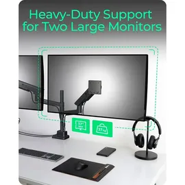 Icy Box IB-MS702-T Monitorständer für 2 Monitore Schwarz