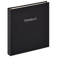 walther design Gästebuch schwarz 26 x 25 cm mit Prägung und Spiralbindung, Fun GB-206-B