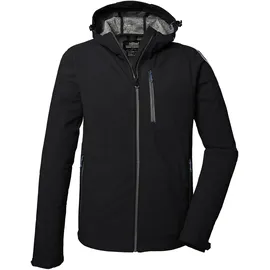 KILLTEC Herren Softshelljacke/Outdoorjacke mit Kapuze KOS 259 MN SFTSHLL JCKT, schwarz, S, 41367-000