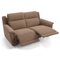 Sofanella 2-Sitzer Stoff MALITO, Relaxsofa, Designsofa, Designer Couch, Italienisches Sofa, 2er Sofa braun